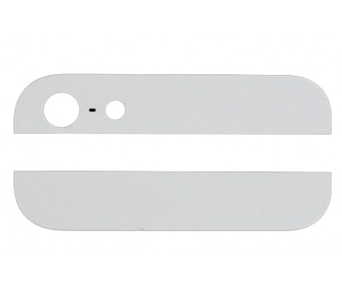 iPhone 5 Back Cover Top & Bottom Glass Replacement (White)